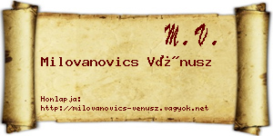 Milovanovics Vénusz névjegykártya